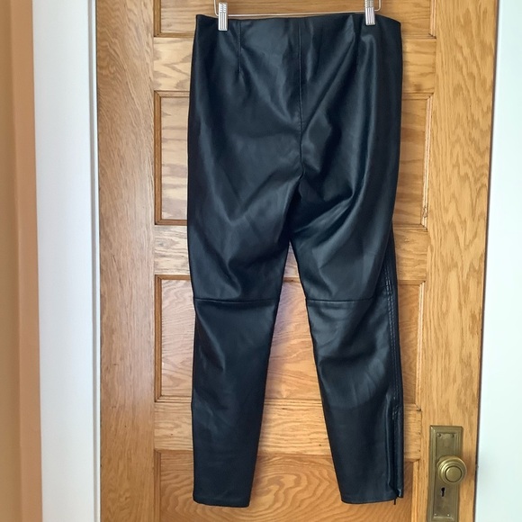 FREE PEOPLE Black Lana Vegan Leather Legging Size 12 - Picture 3 of 11